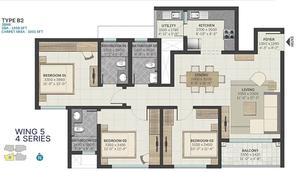 Sobha Townpark Floor Plan
